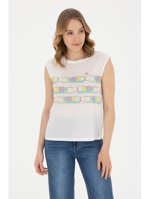 U.S. Polo Assn. Kadın Mint Bisiklet Yaka Tişört 50281809-VR090