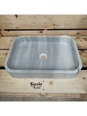 Sipahi Marble Gri Mermer Dikdörtgen Düz Lavabo