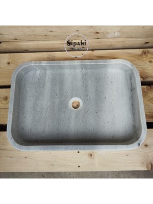 Sipahi Marble Gri Mermer Dikdörtgen Düz Lavabo