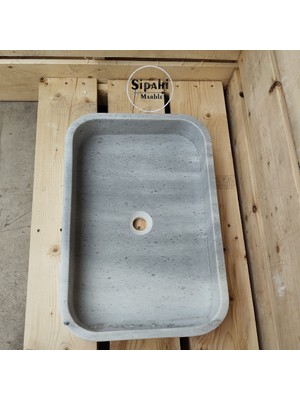 Sipahi Marble Gri Mermer Dikdörtgen Düz Lavabo