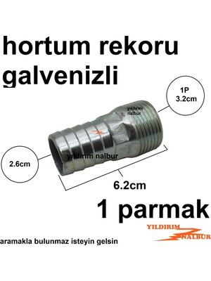 Yıldırım Nalbur Galvenizli Hortum Rekoru 1p Su Deposu Rekoru 1 Parmak