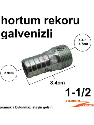 Yıldırım Nalbur Galvenizli Hortum Rekoru 1-1/2 Su Deposu Rekoru 1.5 Parmak