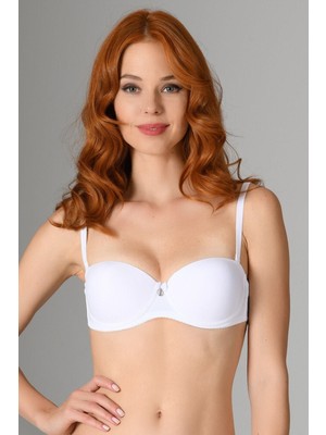 NBB 3586 Sırtı Şeffaf Destekli Straplez Sütyen