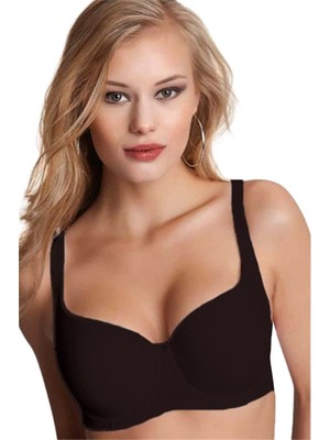 NBB Kadın Siyah Şekillendiren Toparlayıcı Kaplı Balenli Sütyen 3613