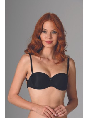 NBB Siyah Destekli Sırtı Şeffaf SÜTYEN-3586