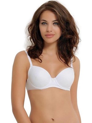 NBB Kadın Beyaz Mikro Kaplı Destekli Sütyen Yeni Sezon