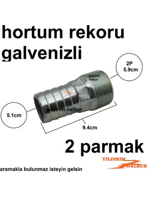 Yıldırım Nalbur Galvenizli Hortum Rekoru 2p Su Deposu Rekoru 2 Parmak