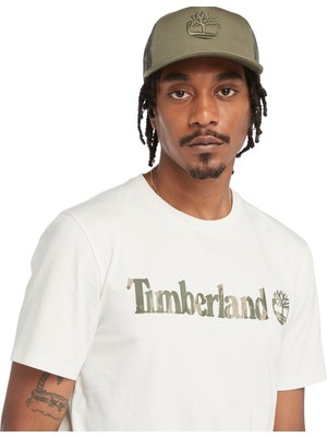 Timberland Camo Linear Logo Short Sleeve Tee Erkek T-Shirt TB0A5UNFCM91