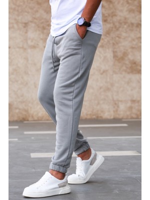 Madmext Boyalı Gri Basic Eşofman 5424