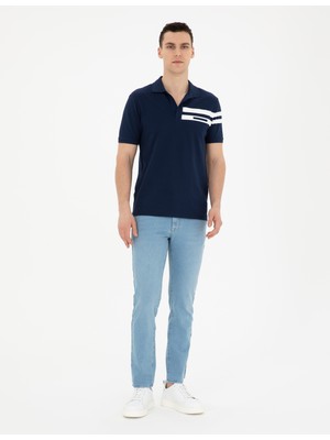 Pierre Cardin Erkek Lacivert Slim Fit Tişört 50292570-VR033