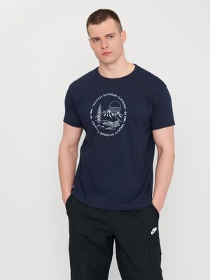 Trespass Erkek Glentress - Male Casual Prınted T-Shırt Navy T-Shırt MATOTSTR0059-0021