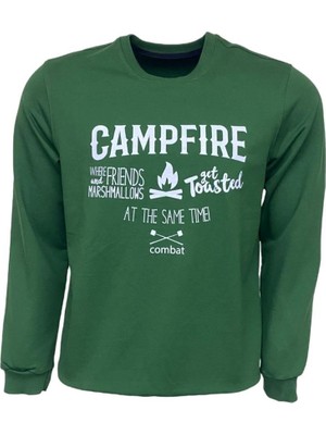 Combat Tactical Sweatshırt Basıc - 902 - B09 - Yeşil