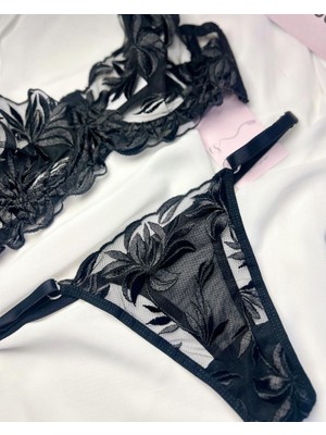 Es Lingerie Black Amaris Bralet Sütyen Takım