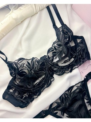 Es Lingerie Black Amaris Bralet Sütyen Takım