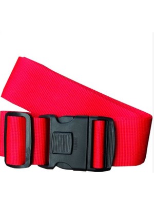 Metropolitan Valiz Bavul Çanta Emniyet Kemeri-Kırmızı, Kilitli, 2 Adet