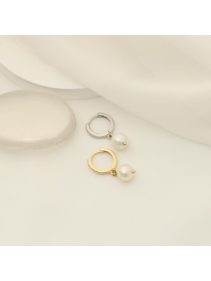 Nox Jewelry 925 Ayar Gümüş Cream Tatlısu Incisi Küpe-7mm