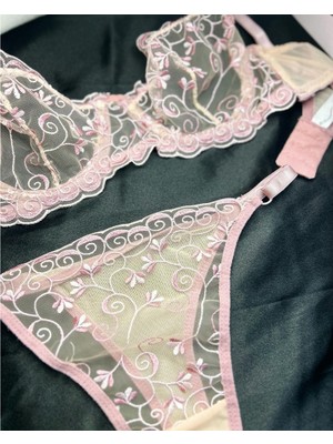 Es Lingerie Sadie Pembe Bralet Sütyen Takım