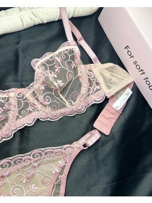 Es Lingerie Sadie Pembe Bralet Sütyen Takım