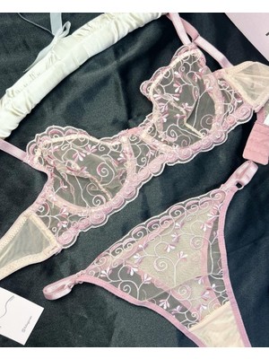 Es Lingerie Sadie Pembe Bralet Sütyen Takım