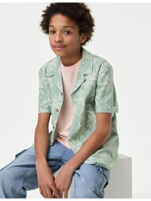Marks & Spencer 2'li Desenli Gömlek ve T-Shirt Seti (6-16 Yaş)