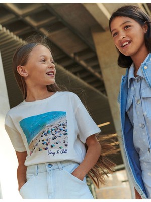 Marks & Spencer Saf Pamuklu Kısa Kollu T-Shirt (6-16 Yaş)