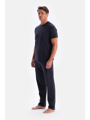 Erkek Kısa Kollu Rahat Kesim Pijama Takımı