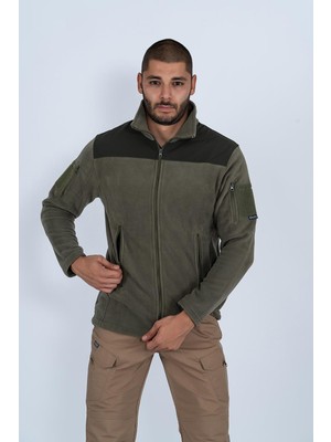 Bikatex Taktik Polar Mont Erkek Haki Renk Slim-Fit Kesim Su Geçirmez Kumaş 321 Model