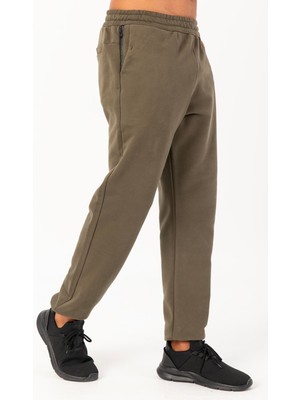 Maraton Oversize Erkek  Lastik Paça  Açık Haki Eşofman Altı 22398