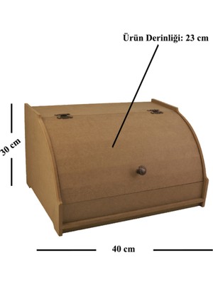 S.tkoleksiyonhobiantika Ahşap Mdf Boyanabilir Ekmek Dolabı - Çok Amaçlı Dolap