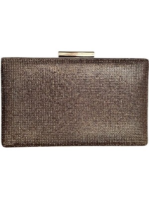 Biçanta Bakır Renk Taşlı Abiye Çanta Gece Çantası Düğün Nişan Portföy