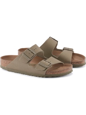 Birkenstock Haki Kadın Kanvas Terlik Arızona