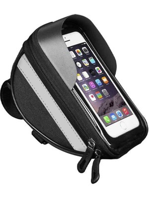 Microcase Universal Su Geçirmez Motosiklet Telefon Tutucu Fermuarlı Çanta Polyester Malzeme AL2796