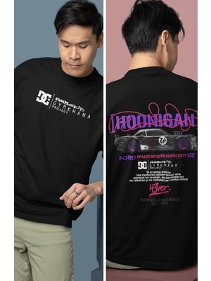 Oversize Hoonigan Racing Division Ken Block 43 Sırt Baskılı Rally T-Shirt