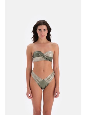 Eros Kadın Yeşil Kaplı Straplez Bikini Takım 3031
