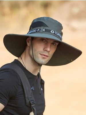 Rupen Kraft Ultra Geniş Terekli Tam Güneş Korumalı Profesyonel Katlanabilir Fileli Kamp Şapkası Outdoor Şapka