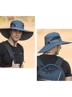 Rupen Kraft Ultra Geniş Terekli Tam Güneş Korumalı Profesyonel Katlanabilir Fileli Kamp Şapkası Outdoor Şapka
