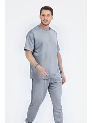 Yakamel Erkek Kısa Kollu Yazlık Pijama Takımı