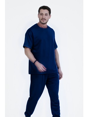 Yakamel Erkek Kısa Kollu Yazlık Pijama Takımı