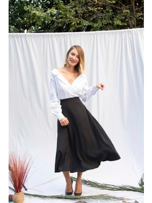 BAV Butik Ayvitrin Maxi Krep Kiloş Etek