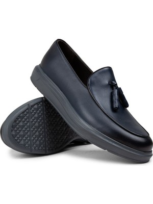 Deery  Mavi Comfort Püsküllü Erkek Loafer - 01840MMVIP04