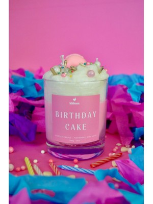 Khleos Birthday Cake Bubblegum Kokulu Vegan Içerikli Soya Wax Mum 300GR