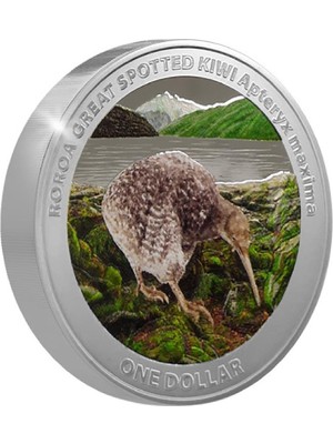 AgaKulche Kiwi Colored 2024 1 Ons 31.10 Gram Gümüş Sikke Coin (999)