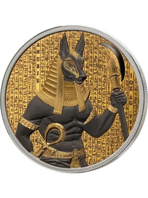 AgaKulche Anubis Golden Darkness Of Egypt 2024 1 Ons 31.10 Gram Gümüş Sikke Coin (999)