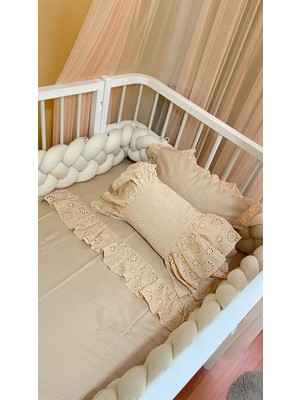 Hayalperest Pamuk Saten Fisto Detaylı Bebek Karyola Nevresimi