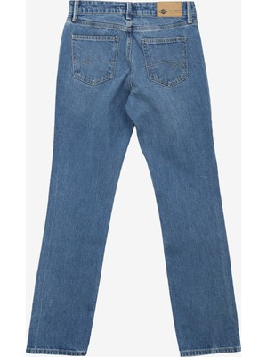 Lee Cooper Geniş Paça Straight Açık Lacivert Kadın Denim Pantolon 242 Lcf 121006 Susıe Posey Db Lıght