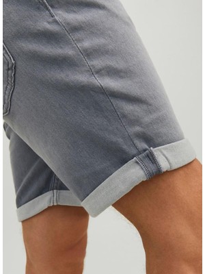 Jack & Jones Normal Bel Normal Gri Erkek Denim Şort Jjırıck Jjıcon Shorts Ge 370 I.k Jn