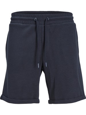 Jack & Jones Comfort Fit Lacivert Erkek Sweat Şort Jpstsmart Sweat Shorts Am