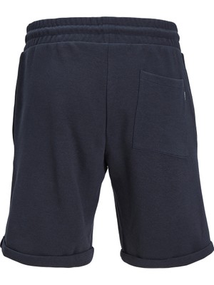 Jack & Jones Comfort Fit Lacivert Erkek Sweat Şort Jpstsmart Sweat Shorts Am