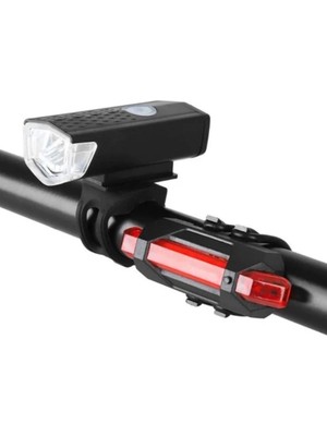 ForteGT Nurbike Fonksyonlu Bisiklet Arka Stop Uyarı Ikaz Işığı Şarjlı 4 Modlu Lamba ve Bisiklet Işığı USB Şarjlı LED Ön Arka Set