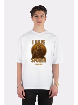 Green Mint  Beyaz Oversize T-Shirt I Have Spoken